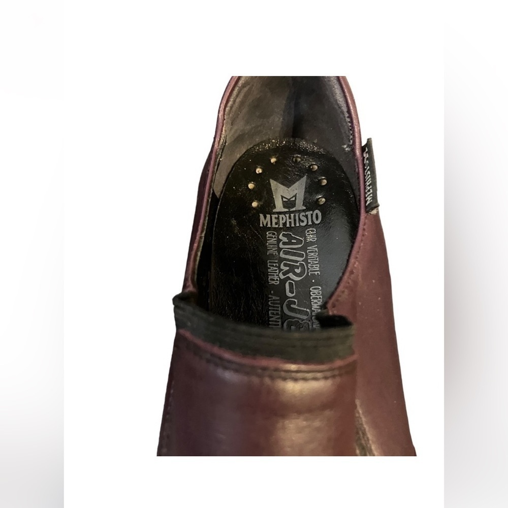 Mephisto Air-Jet Leather Slip on Loafer Low Heel Burgundy Sz 7.5 - Picture 2 of 10